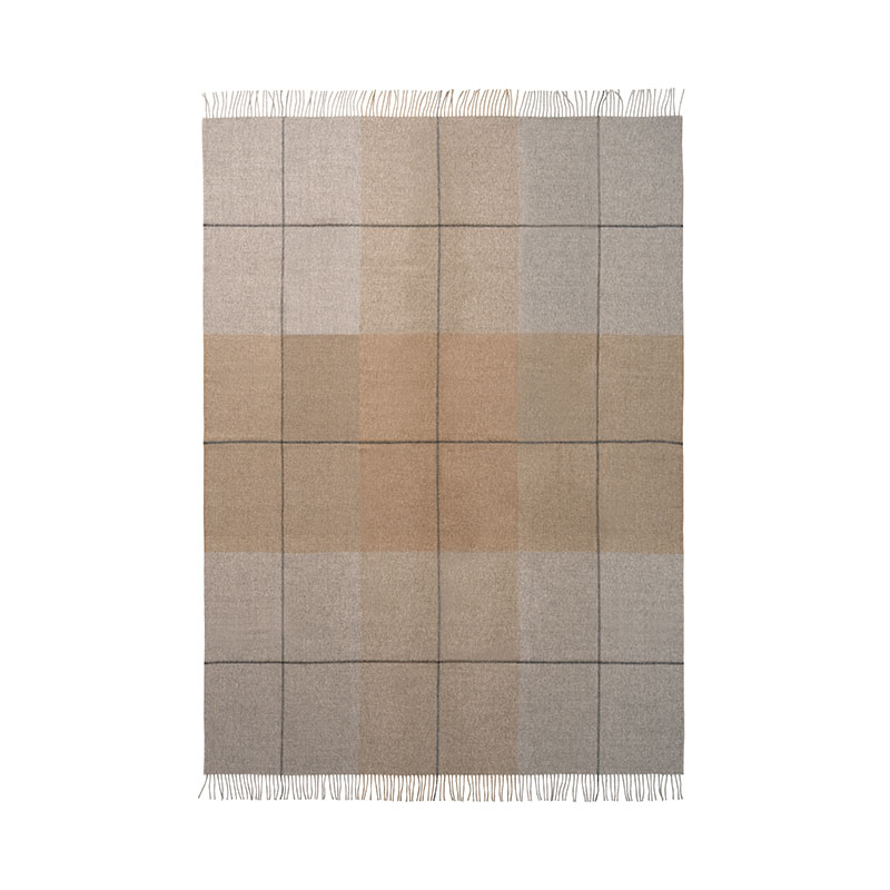 Blocks Throw, H190cm x W130cm, Beige/Brown-1