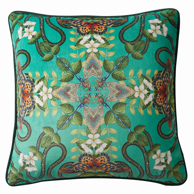 Forest Cushion, 43 x 43cm, Emerald-0