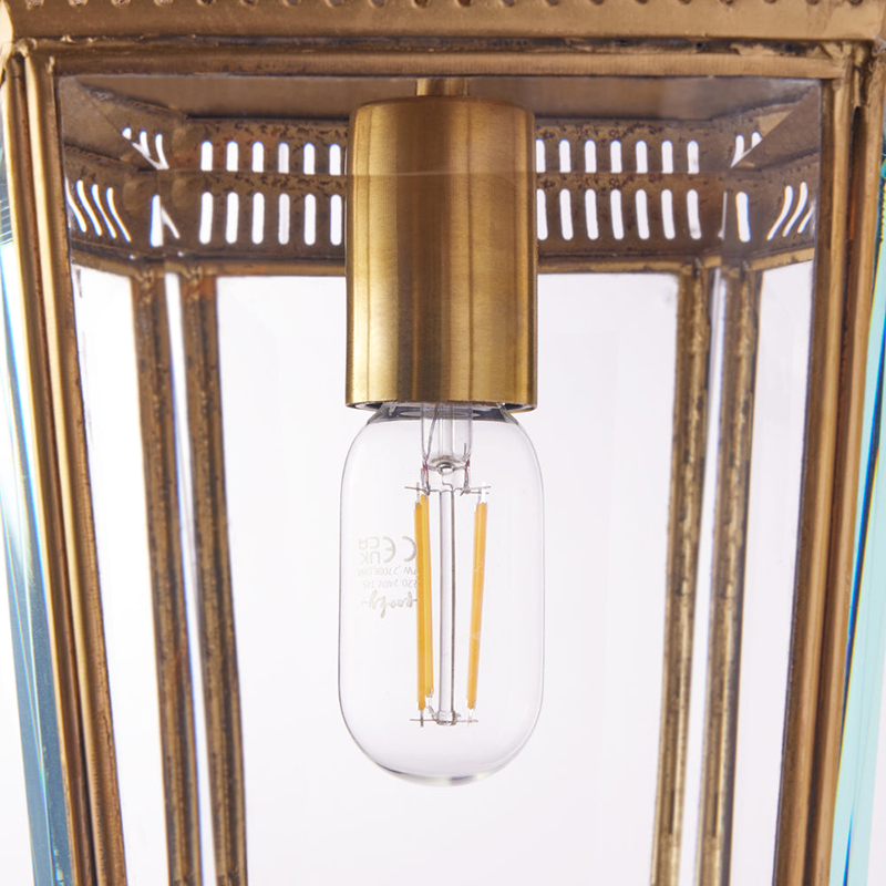 Markham Lantern, 41 x 32cm, Antique Brass-3