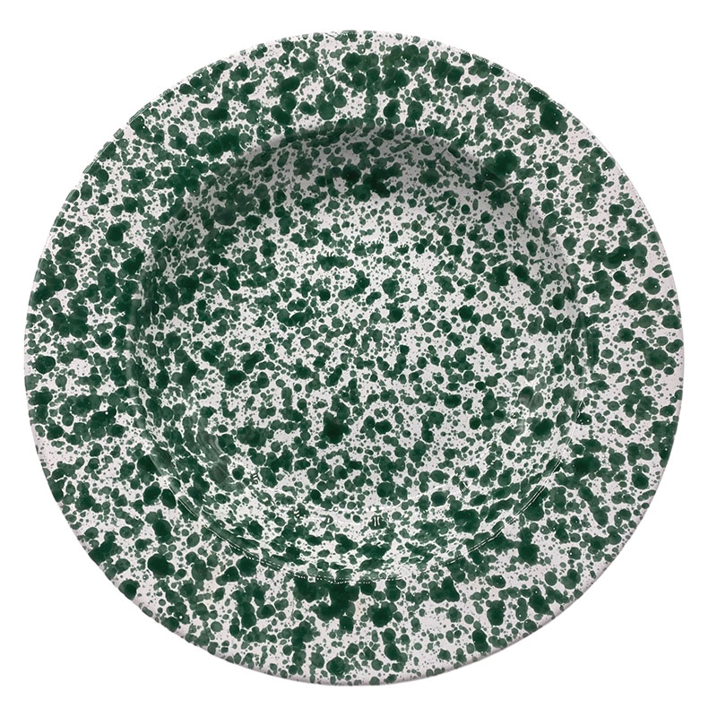 Splatter Pasta Plate, D23cm, Green-0