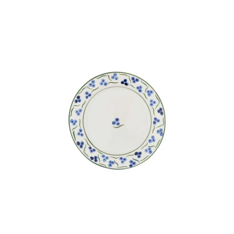 Chintamani Ceramic Plate, Large, Blue & Green-1