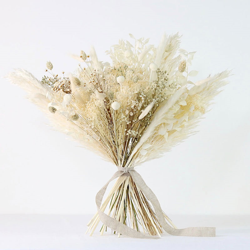 Natural Whites Large hand-tied bouquet, H42-48cm, Ecru-0