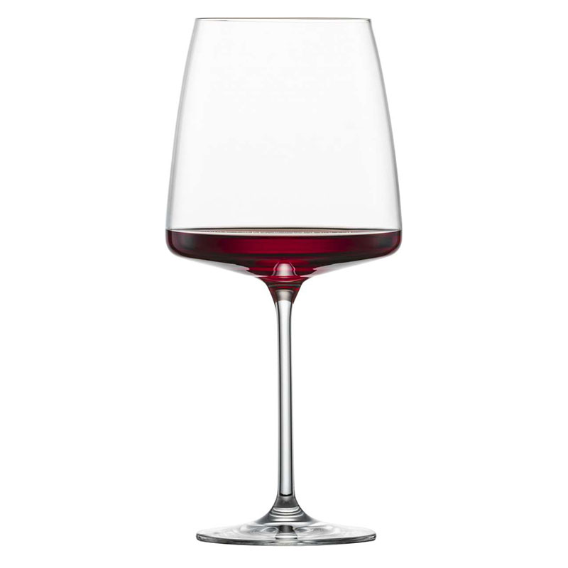 Vivid Senses Set of 2 Crystal Burgundy Red Wine Glasses, 710ml, Clear-2