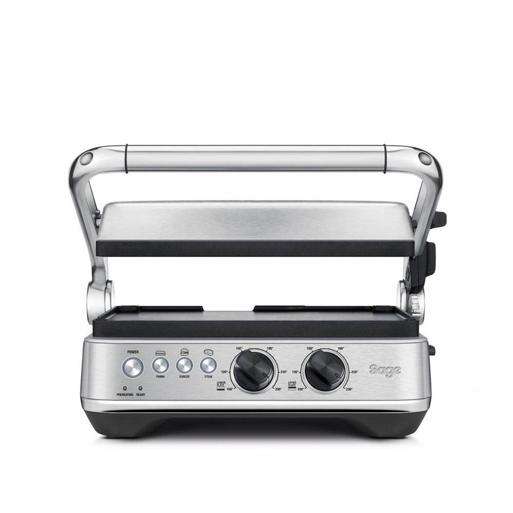 The BBQ and Press Grill Sandwich and panini press, Stainless Steel-5