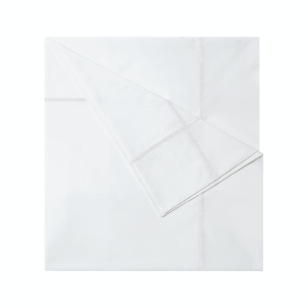 Athena - 500 Thread Count Cotton Percale Super king duvet cover, 260 x 220cm, Blanc-1