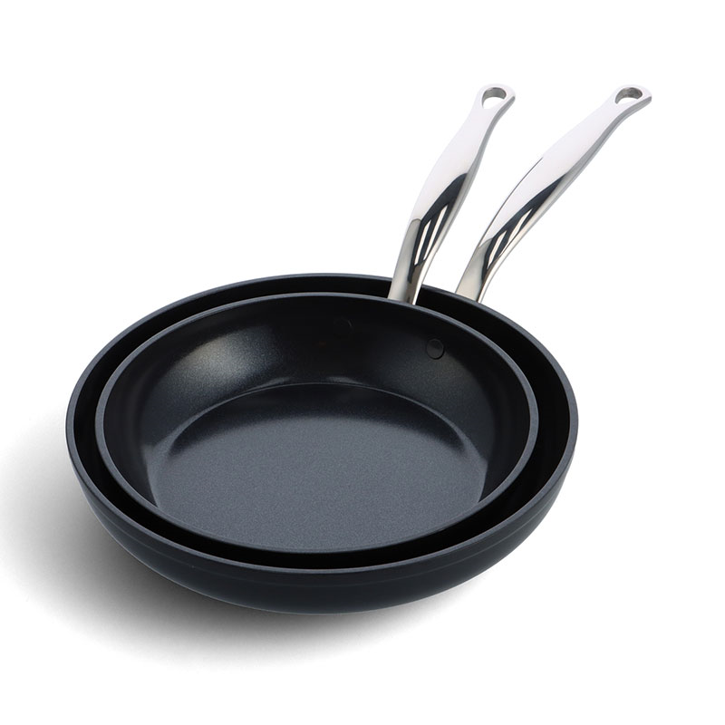 Barcelona Pro Non-Stick  Frying Pan Set with Pan Protector Sheet, 24, Black-0