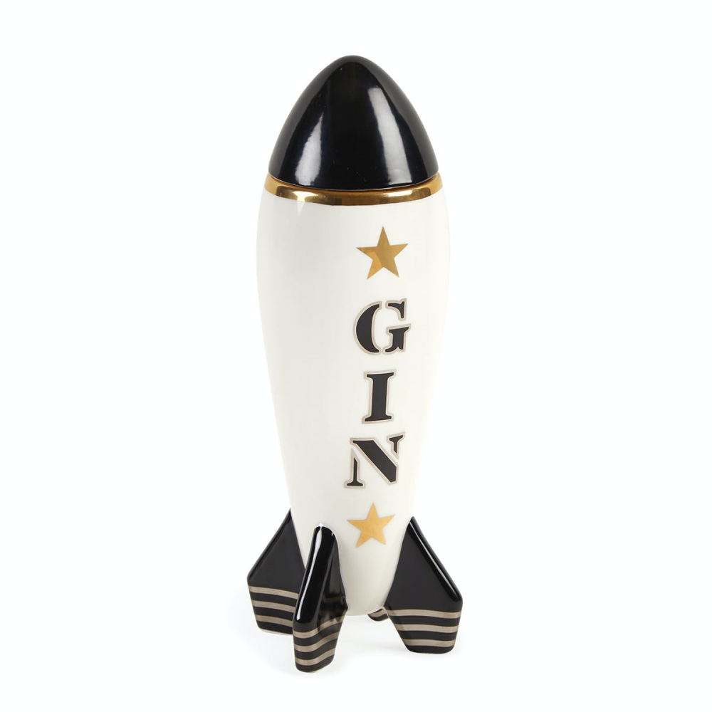 Rocket Gin Decanter, Black & White-0