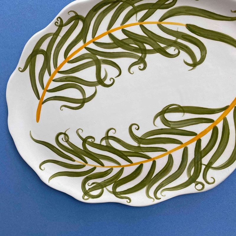 Minnie-Mae Studio Willow Bough Serving Platter, 22cm x 28cm x 1cm, Multi-2