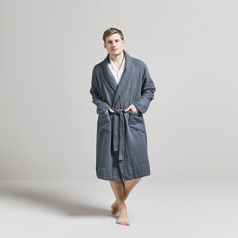 The Dream Cotton Robe, Extra Extra Large, Ink-0