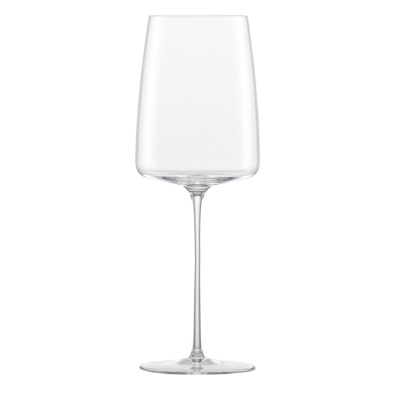 Simplify Set of 2 Crystal White Wine Glasses, 382ml, Clear-0