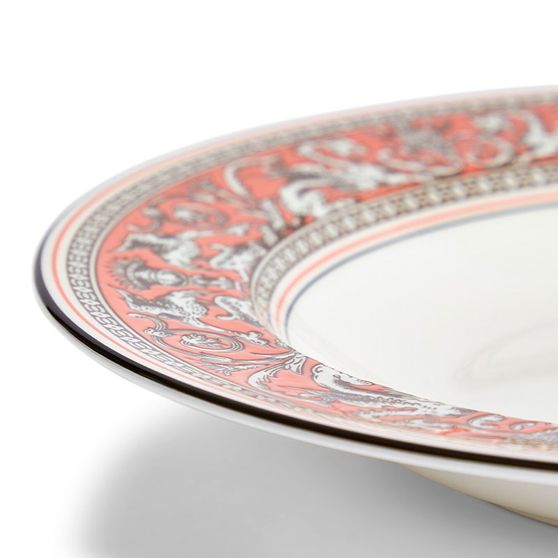 Florentine Rim Soup Bowl, D22.8cm, Salmon-2