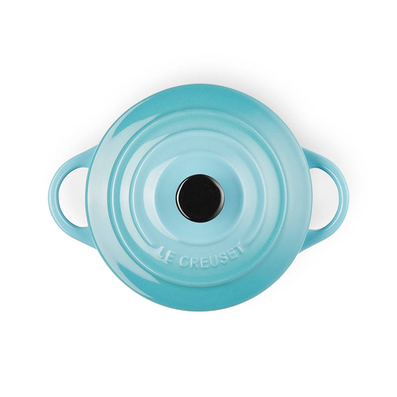 Stoneware Petite round casserole, 9cm - 250ml, Teal-1