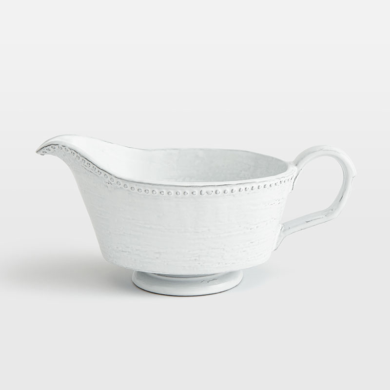 Hillcrest Gravy Boat, White-0