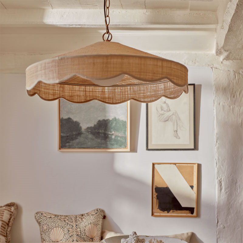 Marina Pendant Light, H29.5cm, Raffia-0