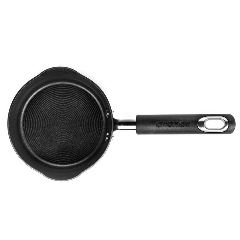 Total Anodised Non-Stick Milkpan, 14cm, Black-2