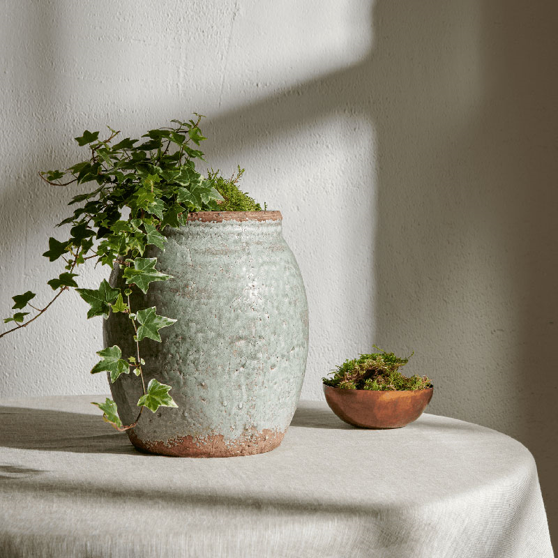 Broseley Large pot, H26 x Dia23.5cm, Moss-0