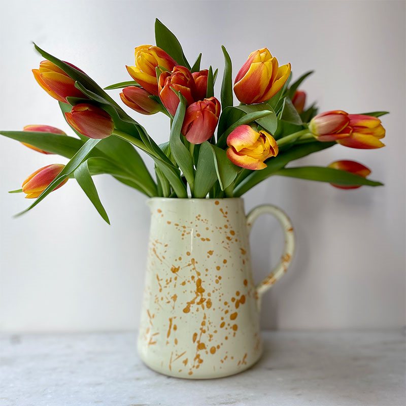 Splatter Jug, H14cm, Burnt Orange-1