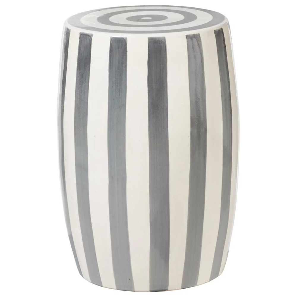 Rander Ceramic stool, D32 x H46cm, Charcoal/White-0