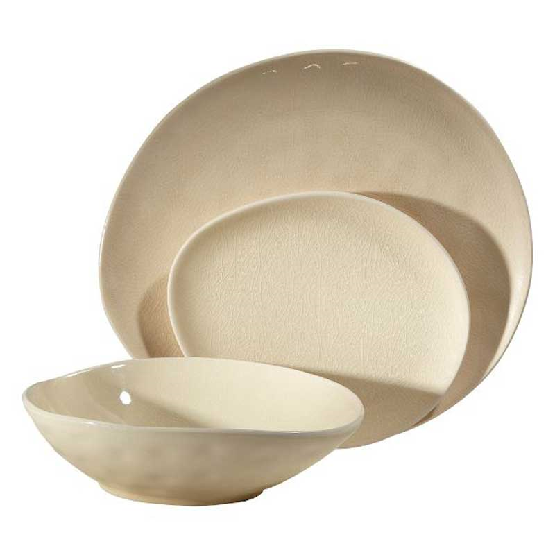 Vie Naturelle 12 Piece Dinner Set, Cream-0