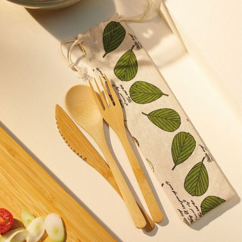 Natural Elements Eco-Friendly Bamboo Cutlery Set-0