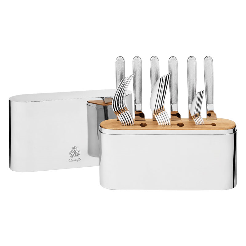 Concorde 24-Piece Cutlery Set with Case, Silver-0