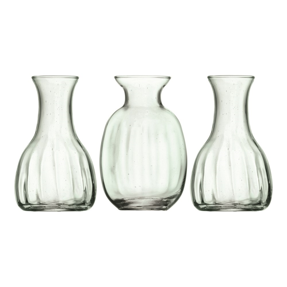 Mia Mini vase trio, 11cm, recycled glass-3