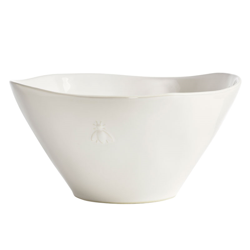 Bee Salad Bowl, D26cm, Cream-0