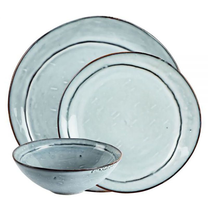 Misty 12 Piece Dinner Set, Dusty Blue-0