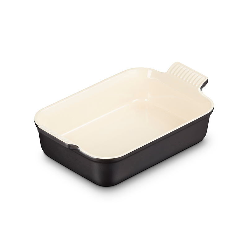 Stoneware Rectangular Dish - 26cm; Satin Black-2