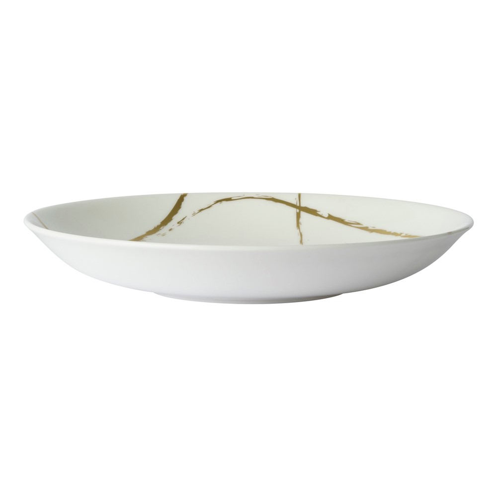 Sketch - Chalk Coupe bowl, D16.5 x H4cm, White/Gold-0