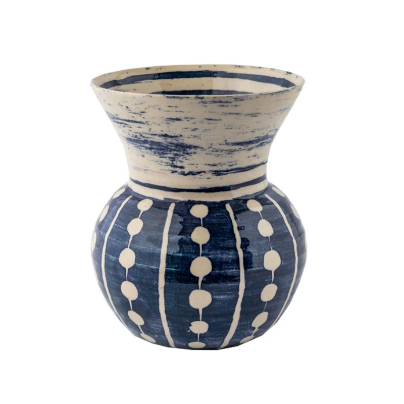 Dot Double Layer Vase, H25cm, Indigo-6