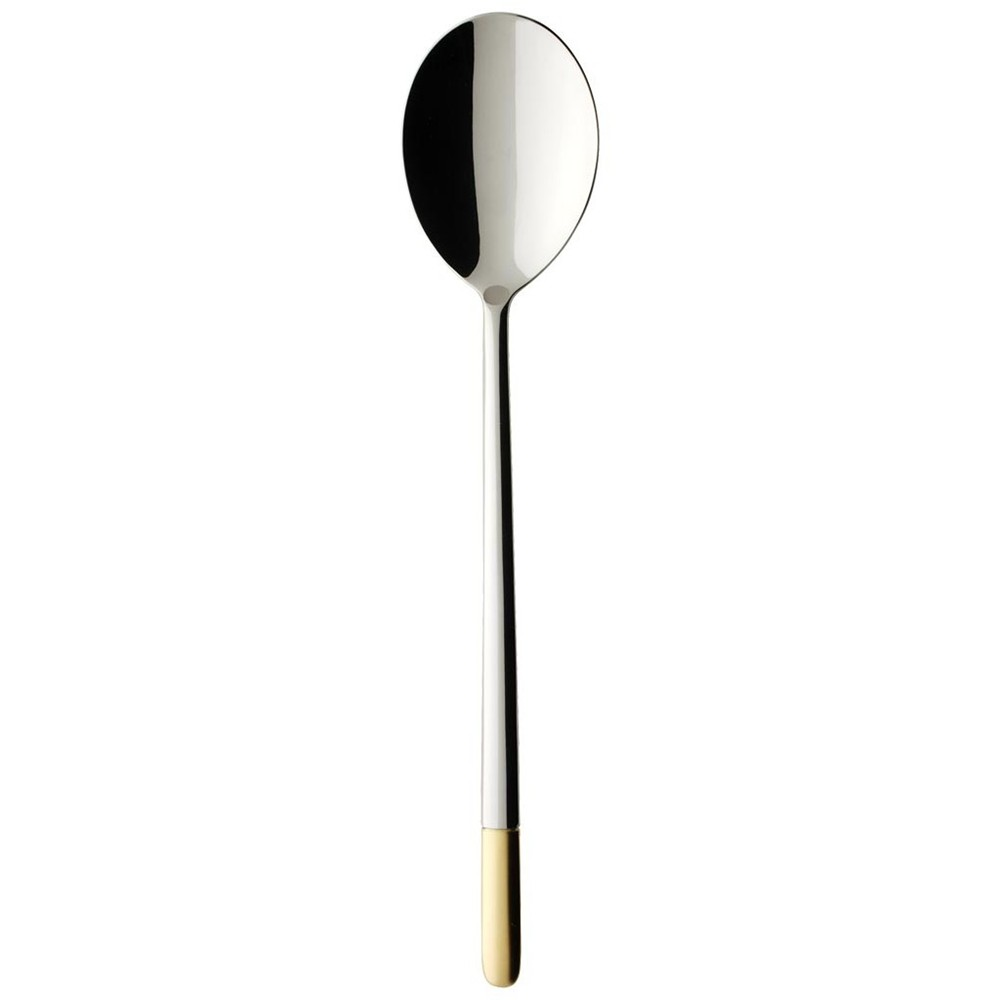 Ella Dessert spoon, Stainless Steel With Partial Gold Plate-0