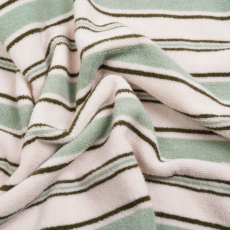 Shoreham Stripe Bath Sheet, Sage Botanical Green-2