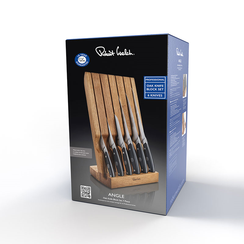 Professional 7 Piece Knife Block Set, Oak-3