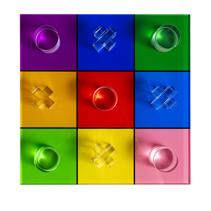 Rainbow Tic Tac Toe, L25.5 x W25.5cm, Multi-2