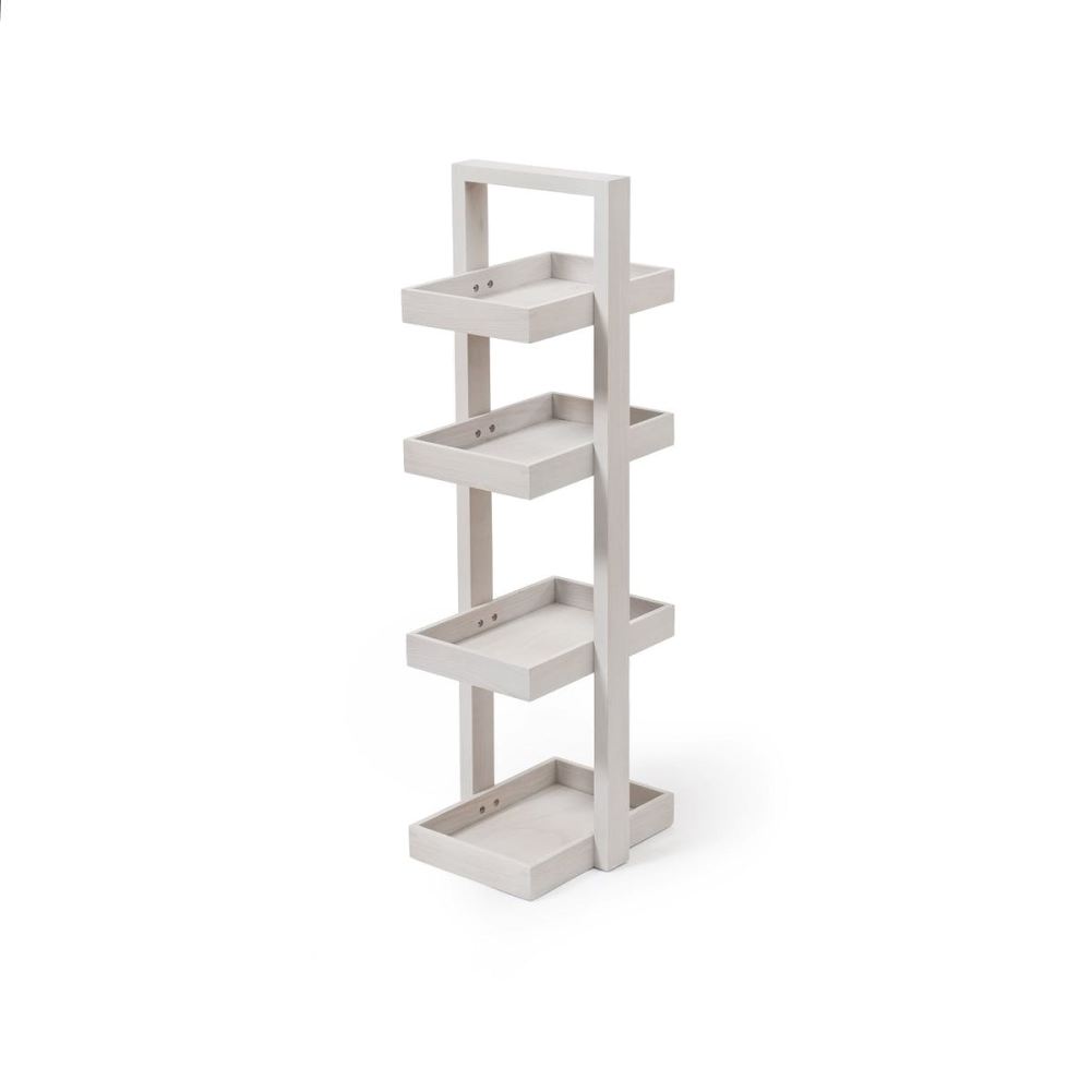 Quattro 4 tier caddy, H83 x W22 x D26cm, Oyster White-0