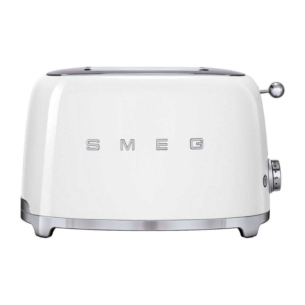 50's Retro 2 slice toaster, White-0