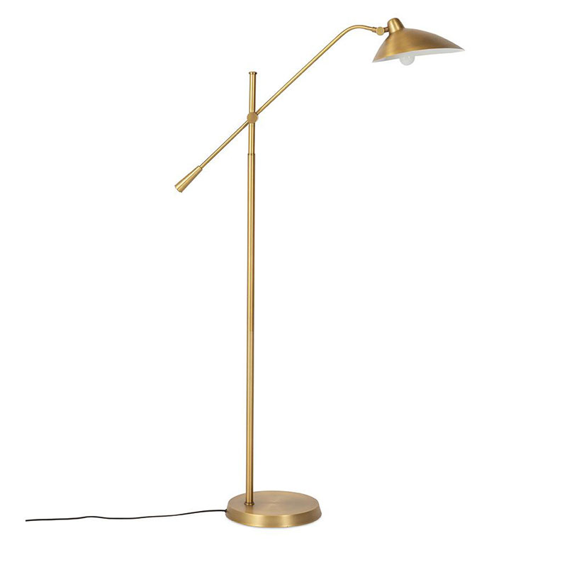 Milton Floor Lamp, H150cm, Brass-0