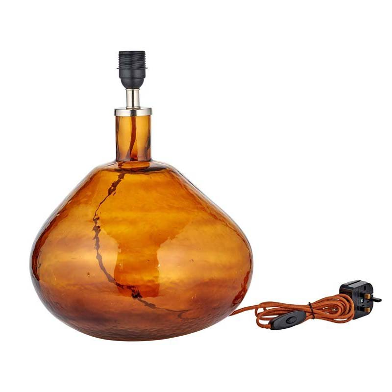 Baba Glass Table Lamp, H33cm, Burnt Orange-1