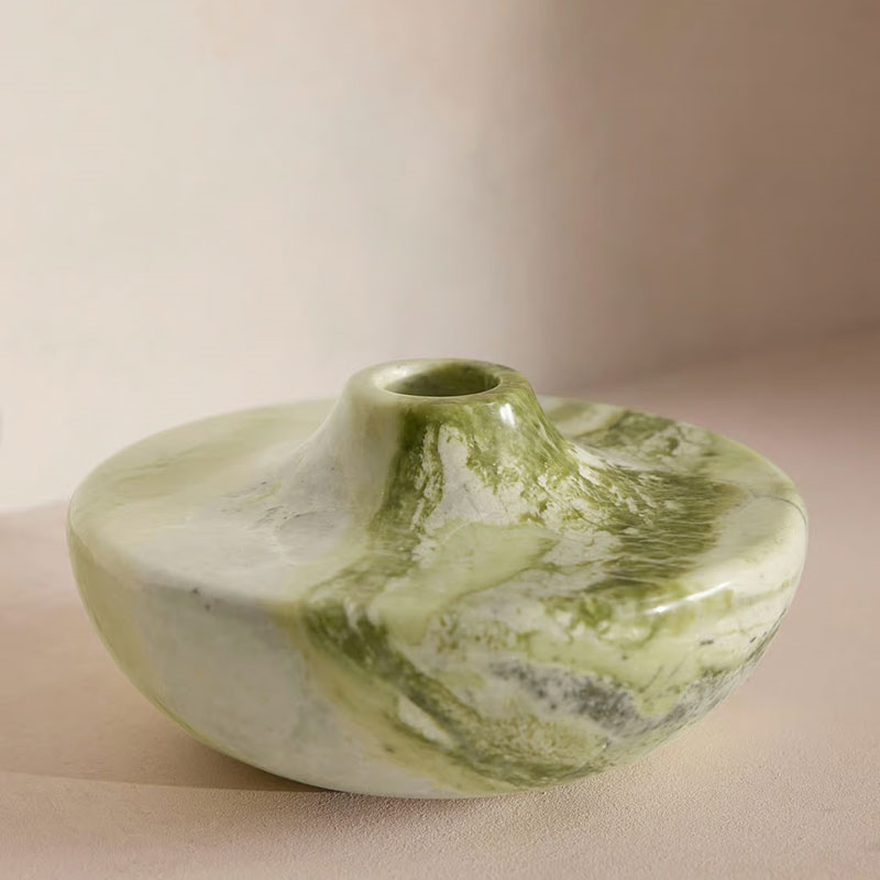 Alma Vase, H10cm, Green-0