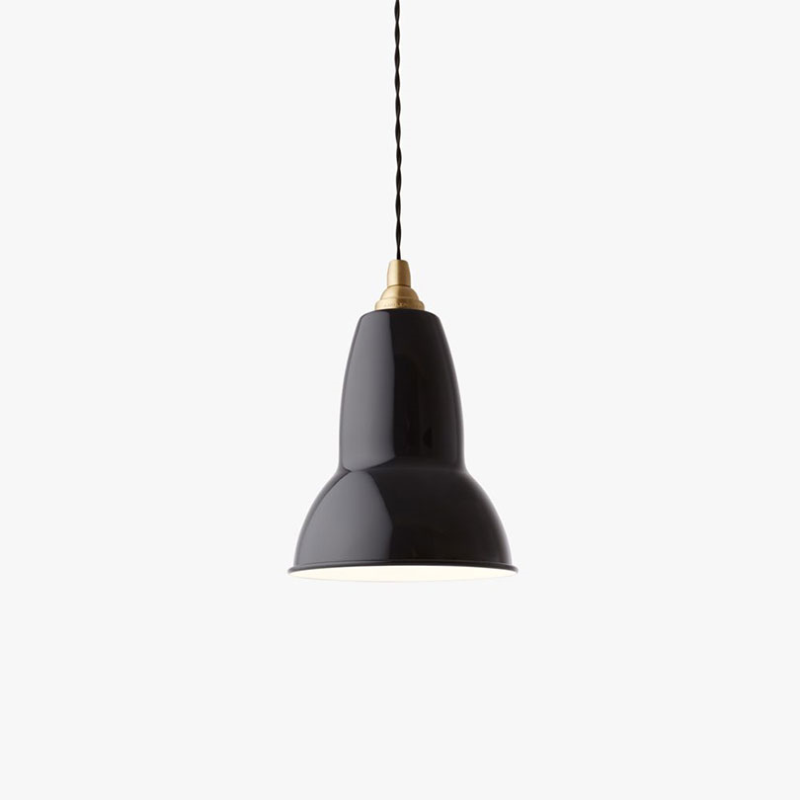 Original 1227 Brass Pendant, Jet Black-0