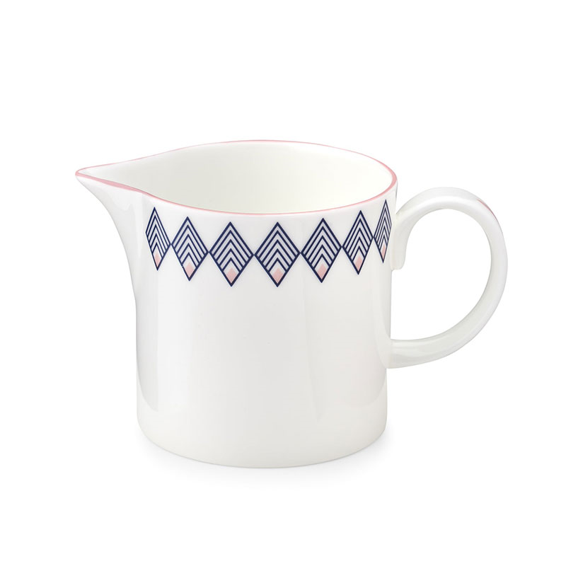 Gatsby Milk Jug, 300ml, Blue & Blush Pink-0