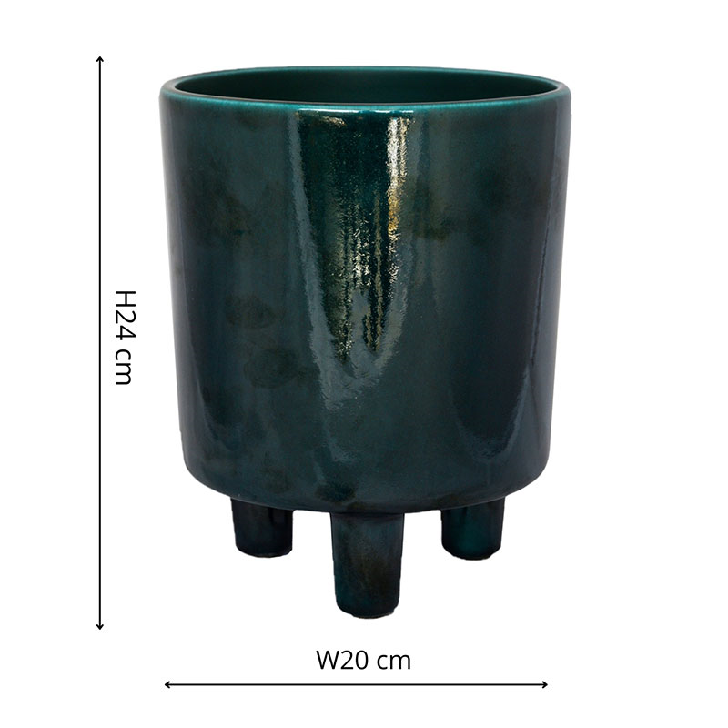 Pisa Planter, H20 x W24 x D24cm, Emerald-5