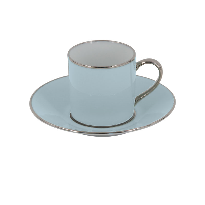 Sous Le Soleil Empire Coffee Cup & Saucer, 90ml, Matt Gold Classic Opal-0