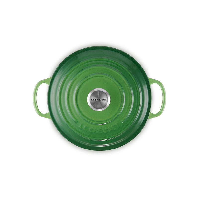 Signature Cast Iron Round Casserole, 20cm, Bamboo Green-1