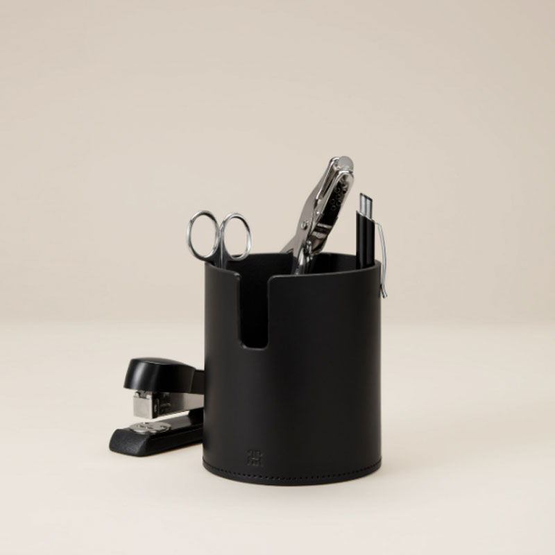 Studio Collection Pencil Pot, H11.5 x D10cm, Midnight black-0