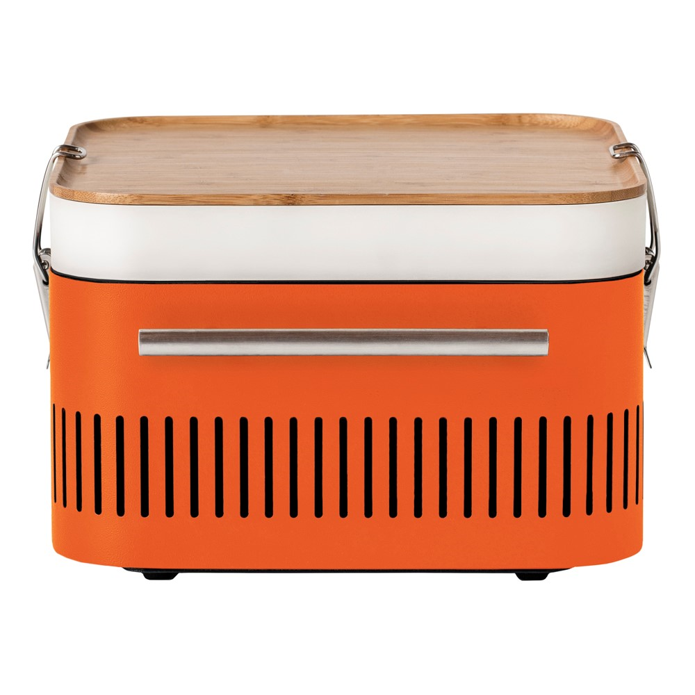 Cube Charcoal portable barbeque, H23 x D35 x W43cm, Orange-1