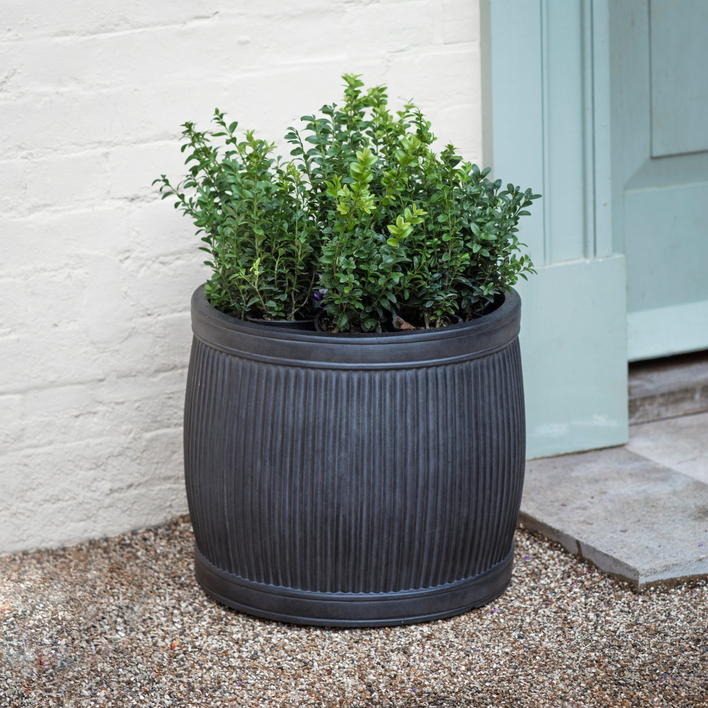 Bathford Set of 2 planters, Black-1