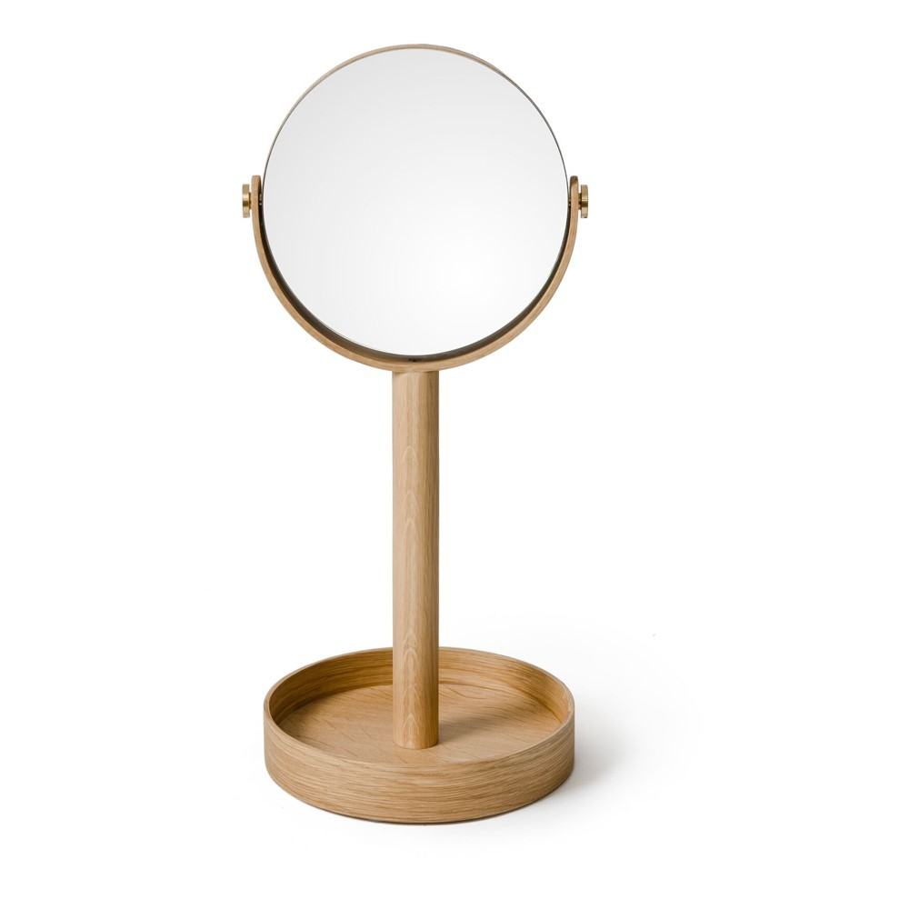 Close Up Mirror, H45 x W19.5 x D19.5cm, Oak-0