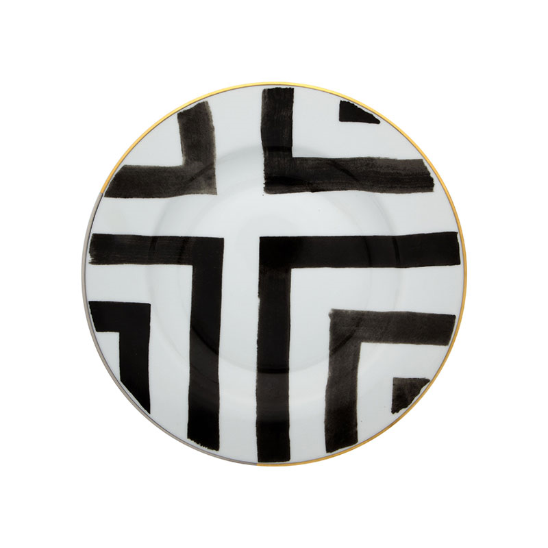 Sol Y Sombra Soup Plate, D22.8cm, Monochrome-0